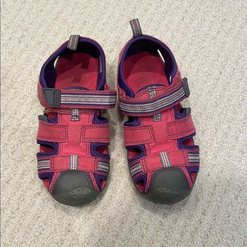 Pediped Pink and Purple Sandals with Adjustable Straps